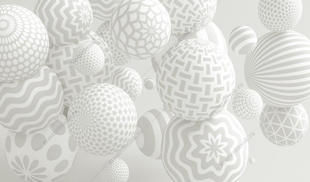 Фотообои Объмные 3D шары с рисунком